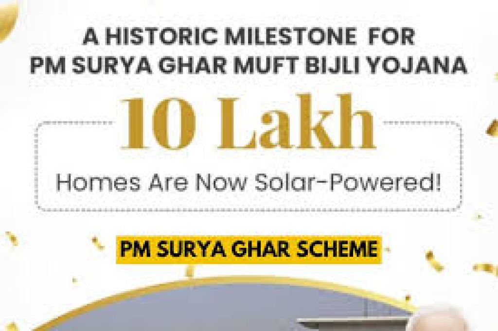 PM Surya Ghar Scheme Hits 10 Lakh Installations
