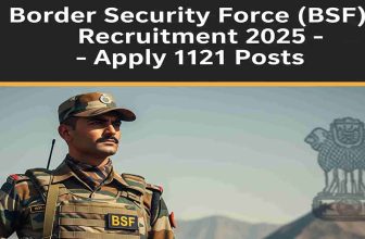 Border Security Force (BSF) Recruitment 2025 – Apply 1121 Posts