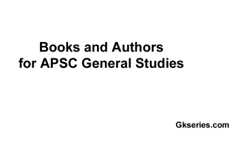 apsc gs books and authors