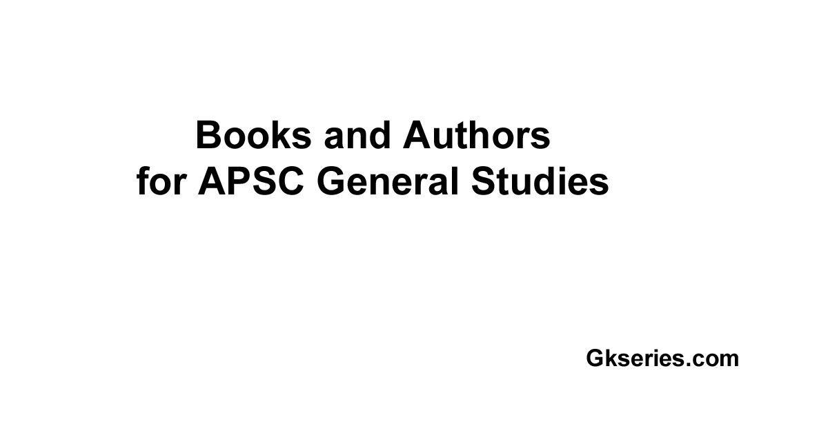 apsc gs books and authors