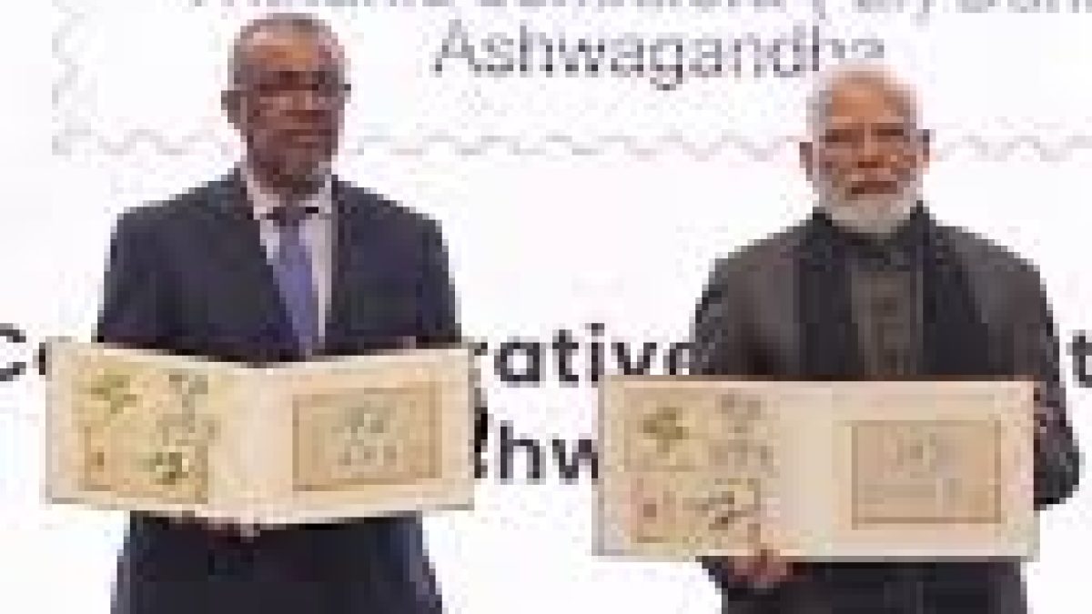 Prime Minister Releases Commemorative Postal Stamp on Ashwagandha at WHO Global Summit