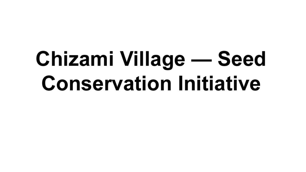Chizami Village — Seed Conservation Initiative