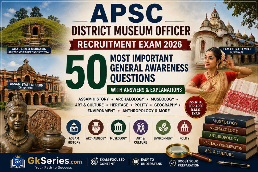 General Awareness Questions for APSC District Museum Officer