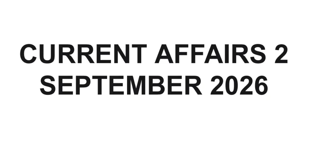 current affairs 2 september
