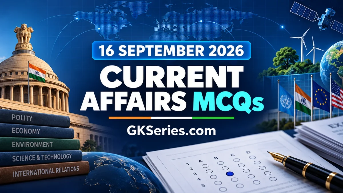 16 September 2026 Current Affairs MCQs