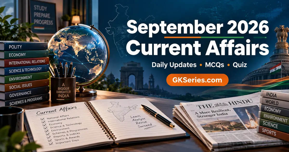 September 2026 Current Affairs