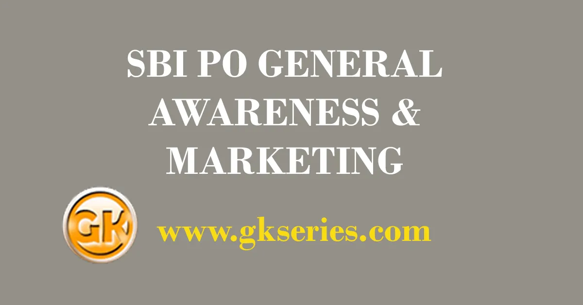 Daily Free Mock Test – 25 July, 2020 | SBI PO General Awareness & Marketing Test -1