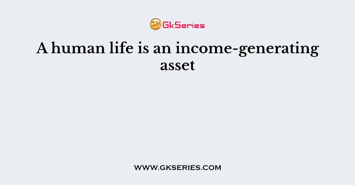 A human life is an income-generating asset
