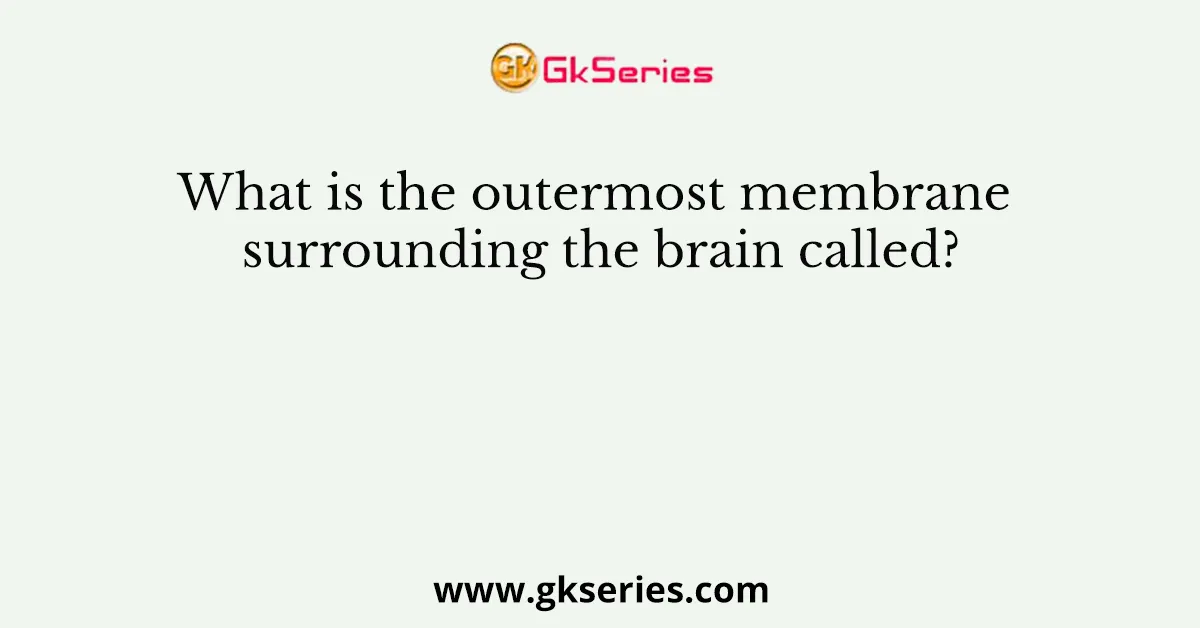 What is the outermost membrane surrounding the brain called?