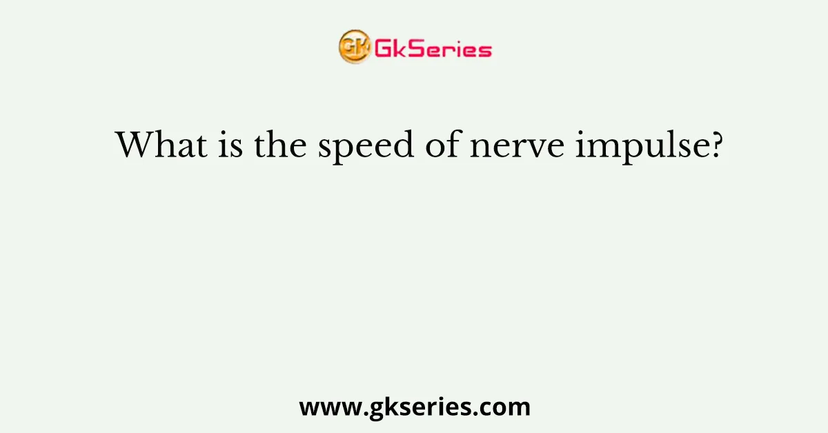 What is the speed of nerve impulse?