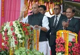 Rajnath Singh laid the foundation stones for several development projects in Lucknow