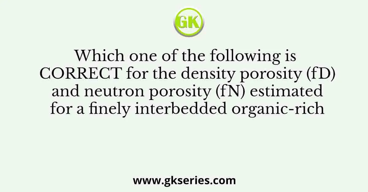 Which one of the following is CORRECT for the density porosity (fD) and neutron porosity (fN) estimated for a finely interbedded organic-rich