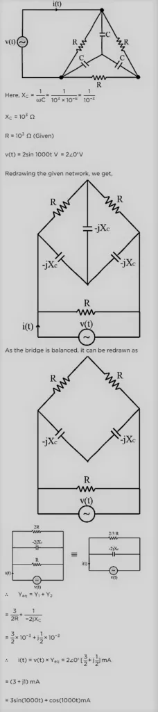 If V T 2 Sin 1000t Volts R 1 K Omega 2023 08 05 13 06 44