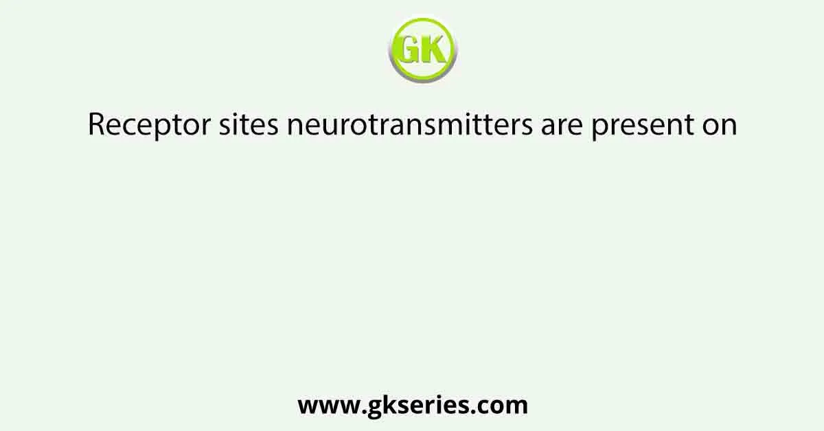 Receptor sites neurotransmitters are present on
