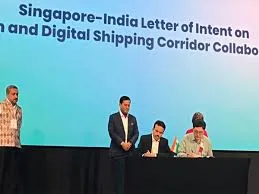 India and Singapore Sign Letter of Intent on Green and Digital Shipping Corridor (GDSC)