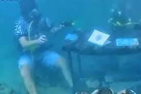 Palau Hosts World’s First Live Underwater Interview