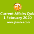 Daily Current Affairs Quiz 31 January 2020