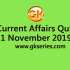 Current Affairs Quiz 31 October 2019