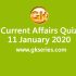 Daily Current Affairs Quiz 12 January 2020