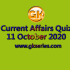 Daily Current Affairs Quiz 12 October 2020