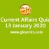 Daily Current Affairs Quiz 14 January 2020