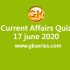 Daily Current Affairs Quiz 16 June 2020