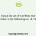 Select the option in which the numbers are related in the same way as are the numbers of the following set. (21, 13, 17)
