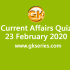 Daily Current Affairs Quiz 24 February 2020