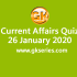 Daily Current Affairs Quiz 27 January 2020