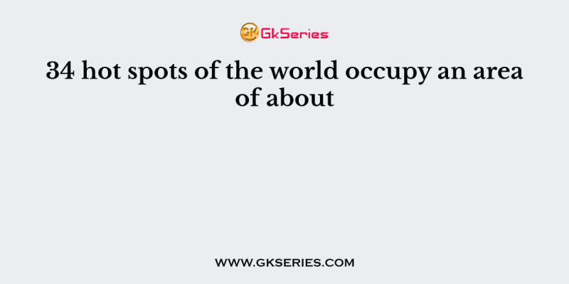 34 hot spots of the world occupy an area of about