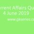 Current Affairs Quiz 3 June 2019