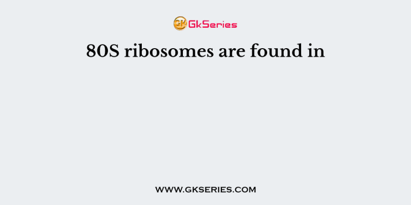 80S ribosomes are found in