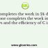 Pipes A and B are inlet pipes and the ratio of the efficiency of pipe A to pipe B is 2:3 and pipe C can empty the tank in 96 minutes