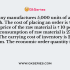 If the minimum stock level and average stock level of raw material ‘A’ are 4,000 & 9,000 emits respectively, what is its reorder quantity