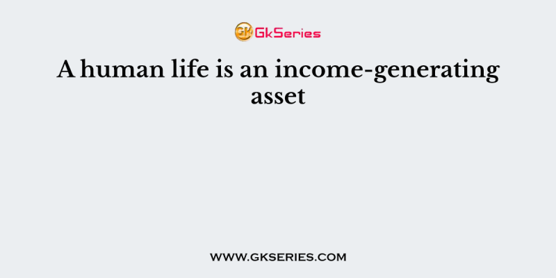 A human life is an income-generating asset