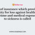 A type of insurance contract through which protection is given against loss of crop from risk is known as