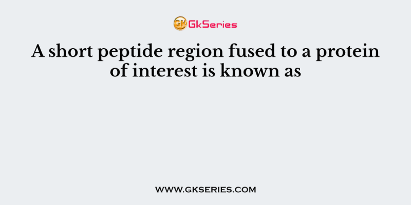 A short peptide region fused to a protein of interest is known as