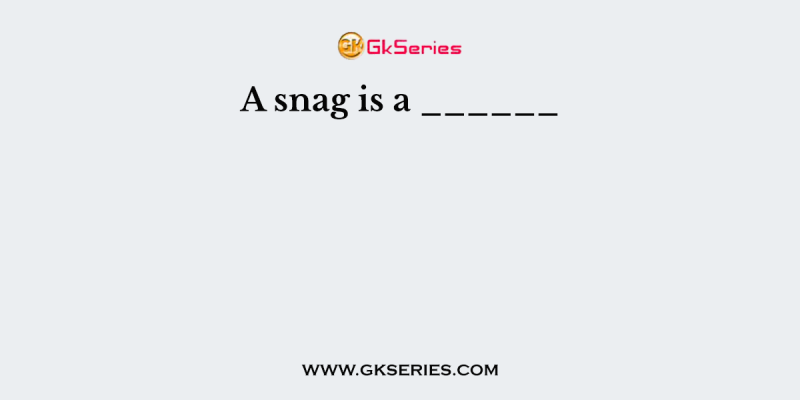 A snag is a ______