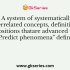 “ A system of systematically interrelated concepts definitions and propositions thatare advanced to explain and predict phenomena” is