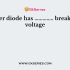 A zener diode has ………….. breakdown voltage