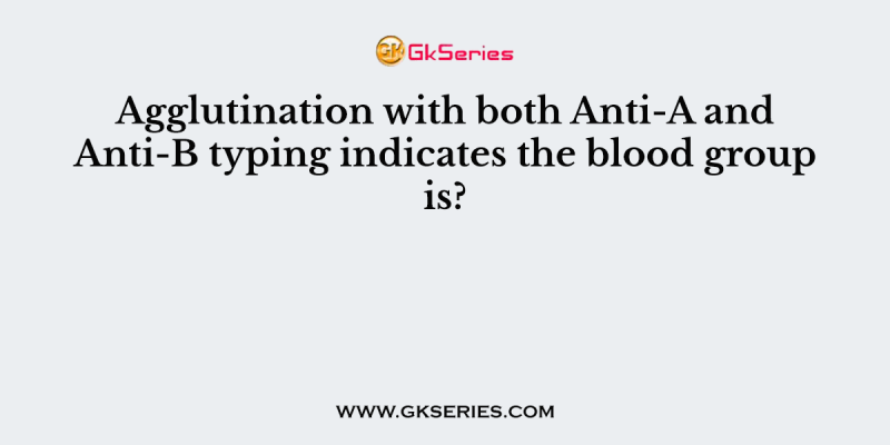 Agglutination with both Anti-A and Anti-B typing indicates the blood group is?