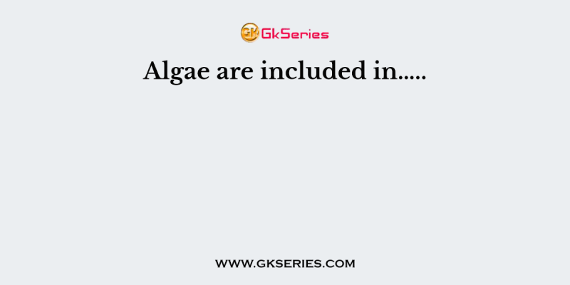 Algae are included in…..