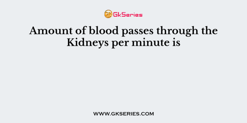 Amount of blood passes through the Kidneys per minute is