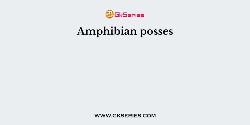 Amphibian posses