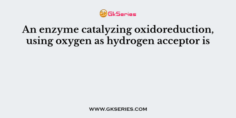 An enzyme catalyzing oxidoreduction, using oxygen as hydrogen acceptor is