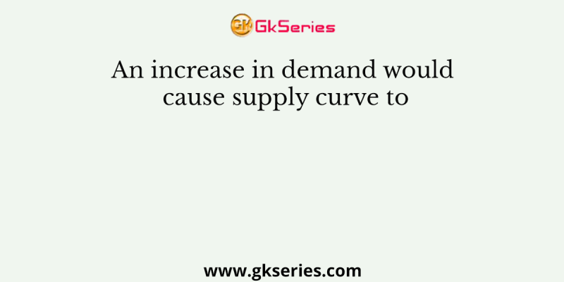 An increase in demand would cause supply curve to