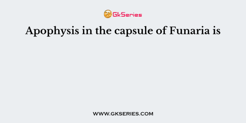 Apophysis in the capsule of Funaria is