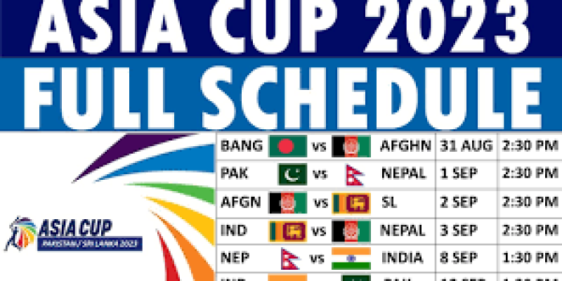 Asia Cup 2023 Schedule- Match List, Venue and Result
