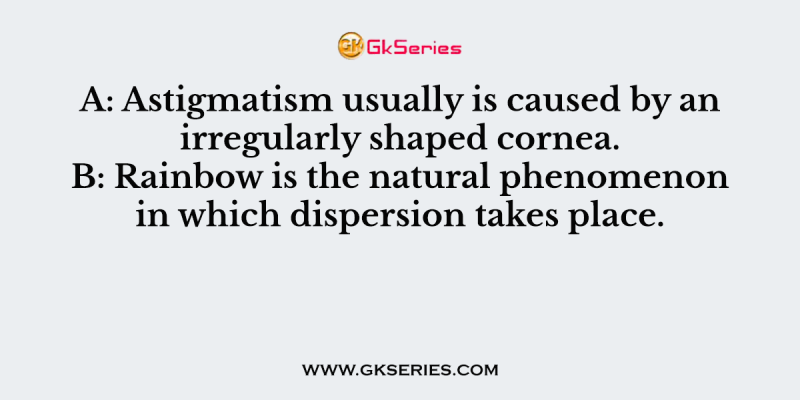Astigmatism usually is caused by an irregularly shaped cornea