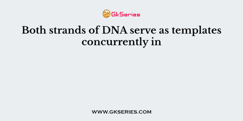 Both strands of DNA serve as templates concurrently in